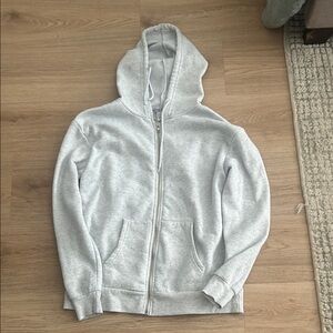 Gray Zip-Up Hoodie
